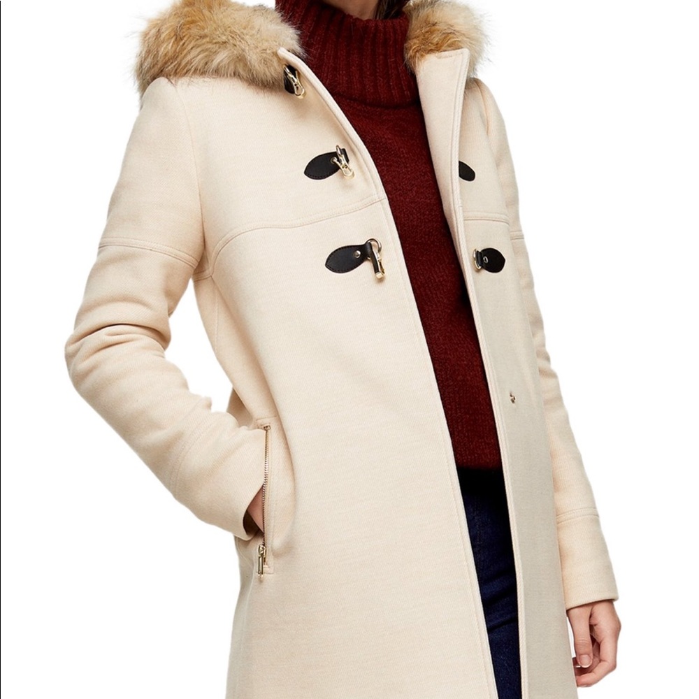 Topshop Hooded Coat